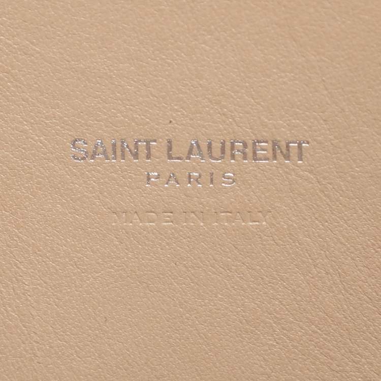 Pre Owned Saint Laurent Beige Leather Nano Classic Sac De Jour Tote
