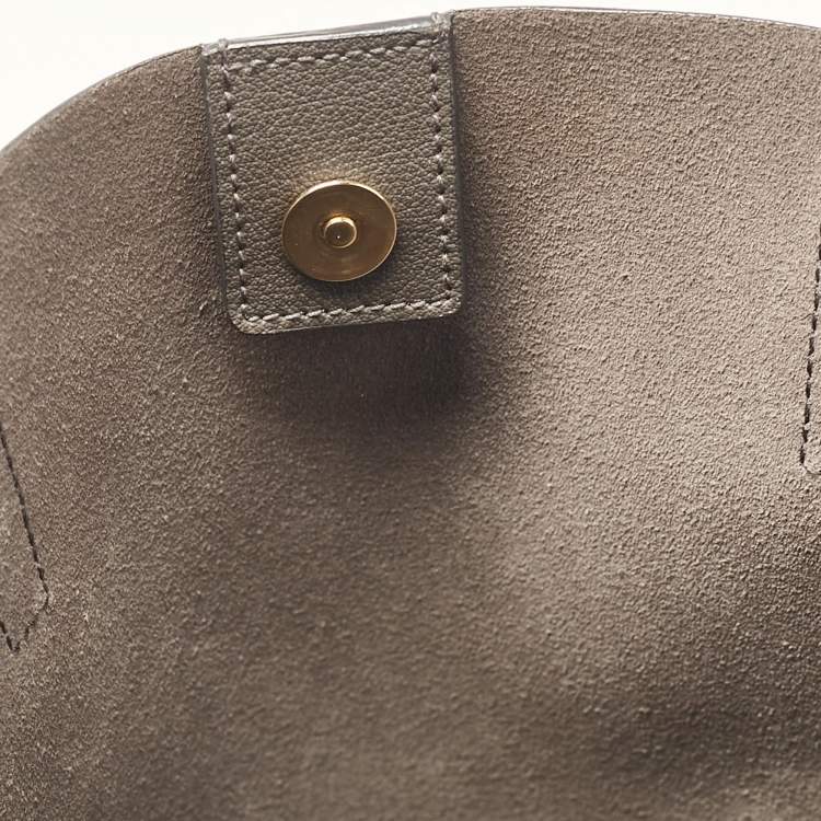 Pre Owned Saint Laurent Grey Leather East West Tote