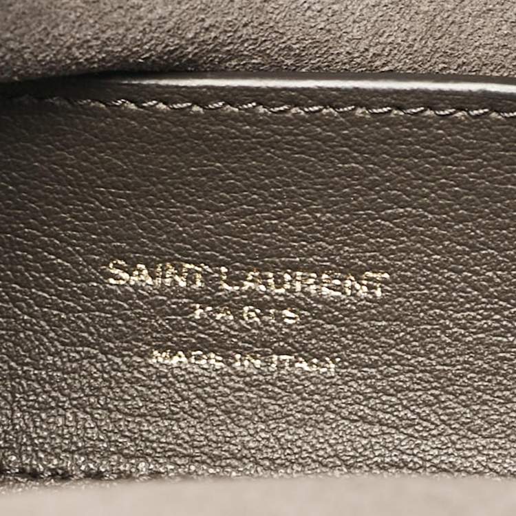 Pre Owned Saint Laurent Grey Leather East West Tote