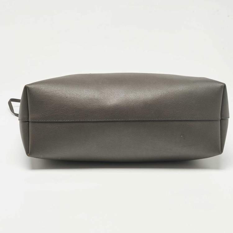 Pre Owned Saint Laurent Grey Leather East West Tote