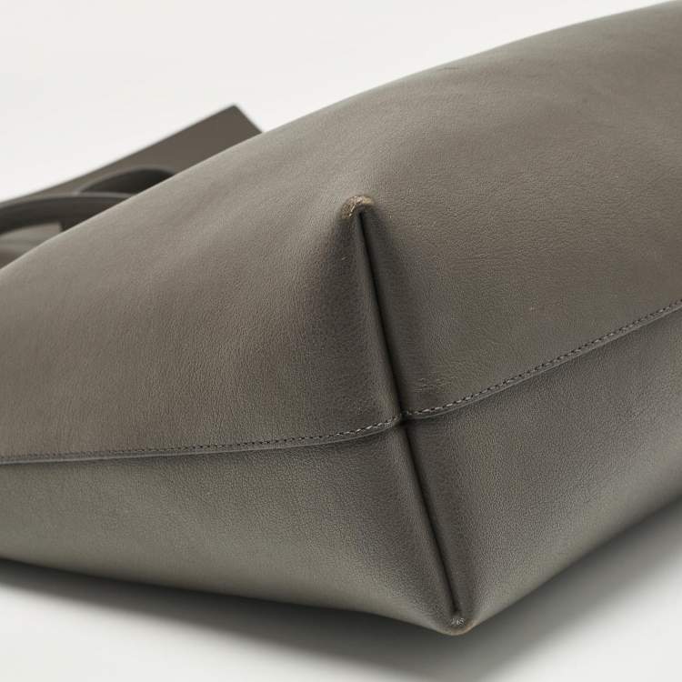Pre Owned Saint Laurent Grey Leather East West Tote