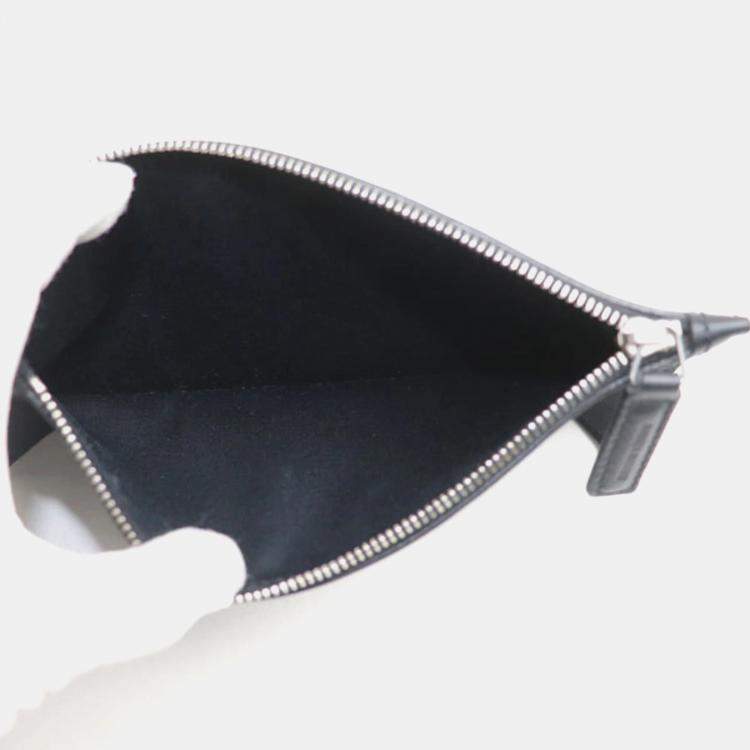 Pre Owned Saint Laurent Paris Black/White Canvas Rive Gauche Tote Bag