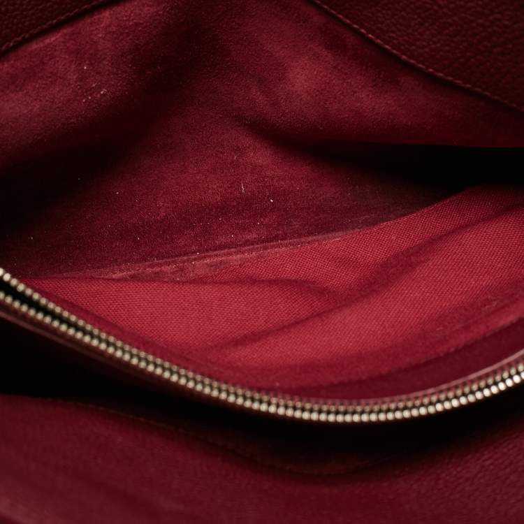 Pre Owned Saint Laurent Red Leather Small Classic Sac De Jour Tote