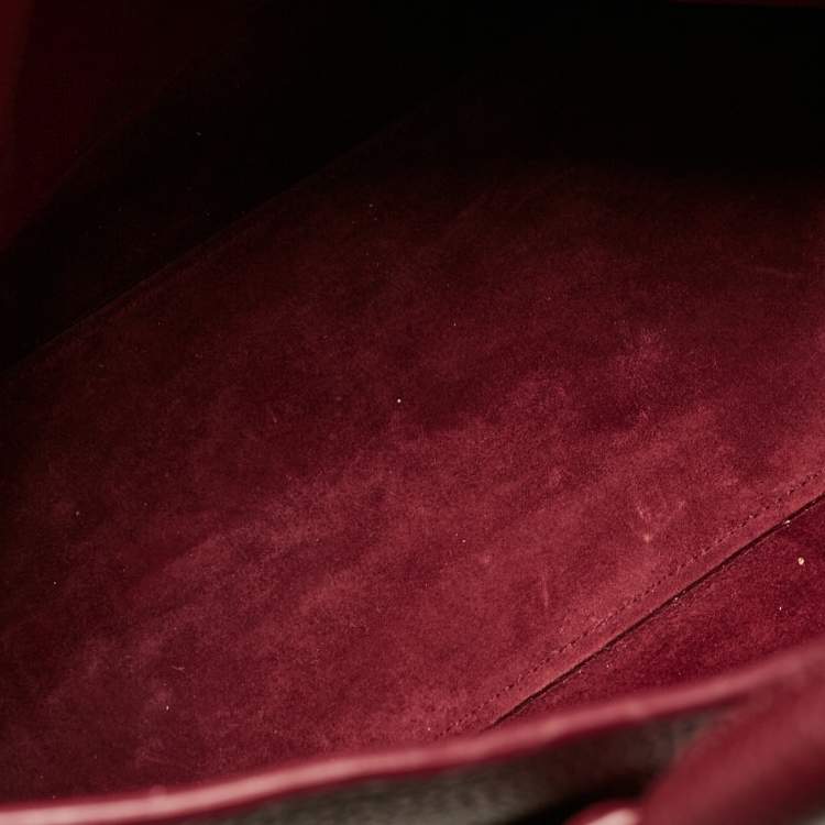 Pre Owned Saint Laurent Red Leather Small Classic Sac De Jour Tote