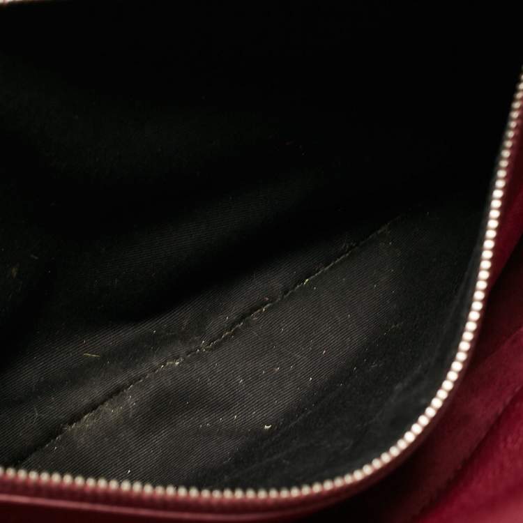 Pre Owned Saint Laurent Red Leather Small Classic Sac De Jour Tote