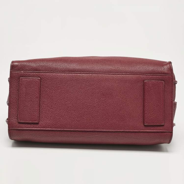 Pre Owned Saint Laurent Red Leather Small Classic Sac De Jour Tote