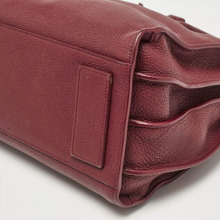 Pre Owned Saint Laurent Red Leather Small Classic Sac De Jour Tote