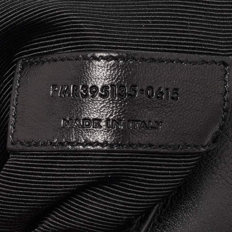 Pre Owned Saint Laurent Black Leather Emmanuelle Bucket Bag