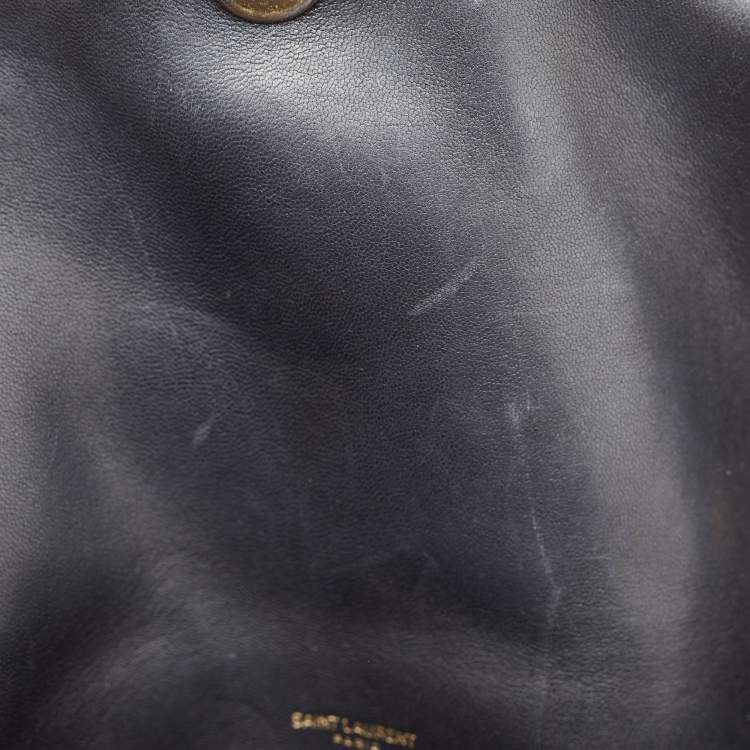 Pre Owned Saint Laurent Black Puffer Leather Medium Loulou Shoulder Bag