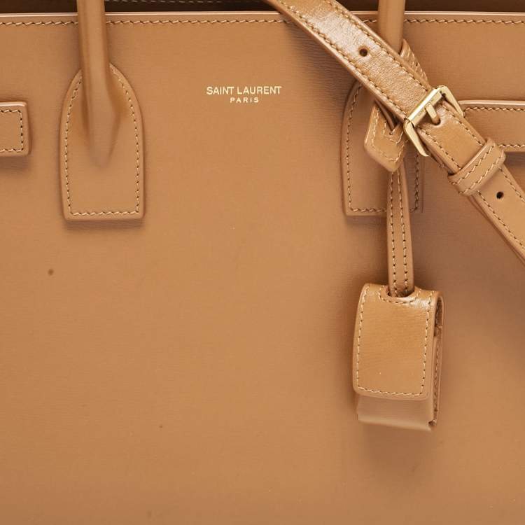 Pre Owned Saint Laurent Brown Leather Baby Classic Sac De Jour Tote