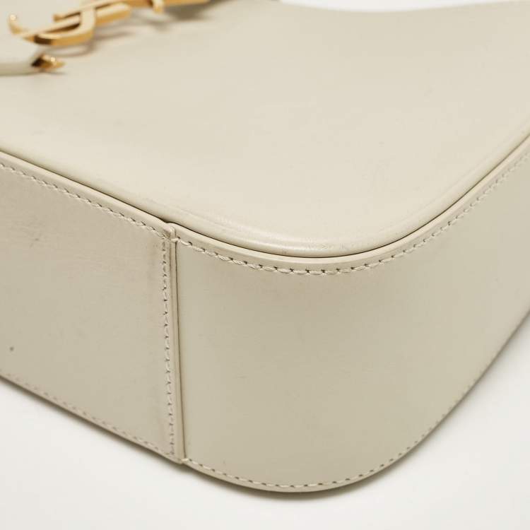 Pre Owned Saint Laurent Off White Leather LE 5 À 7 Shoulder Bag