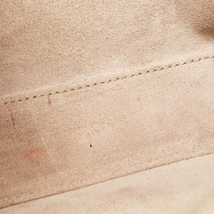 Pre Owned Saint Laurent Off White Leather LE 5 À 7 Shoulder Bag