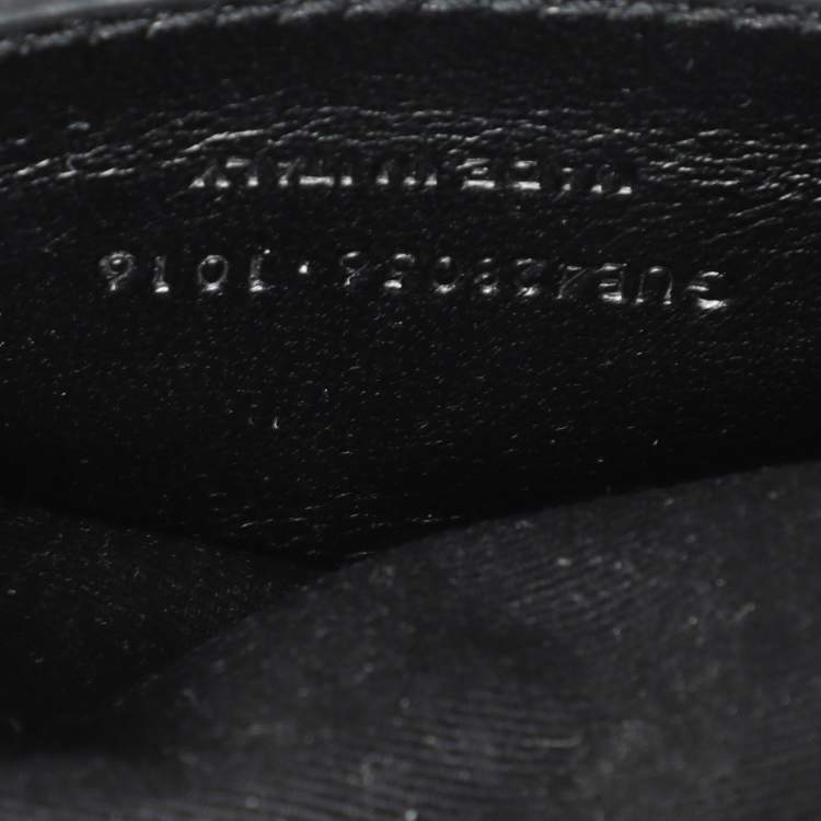Pre Owned Saint Laurent Black Chevron Quilted Leather Medium College Top Handle Bag