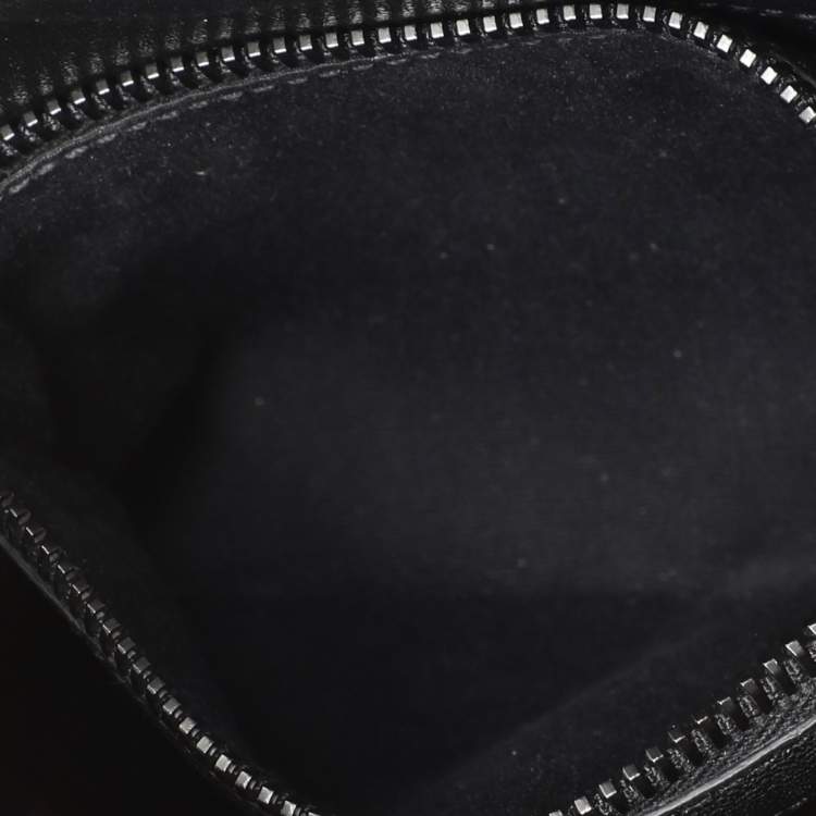 Pre Owned Saint Laurent Black Chevron Quilted Leather Medium College Top Handle Bag