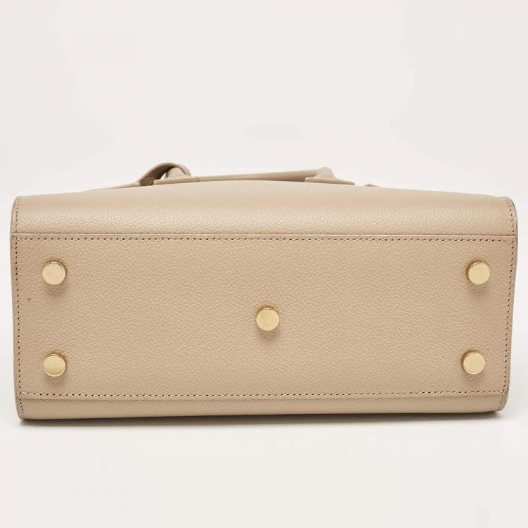Pre Owned Saint Laurent Beige Leather Baby Classic Sac De Jour Tote