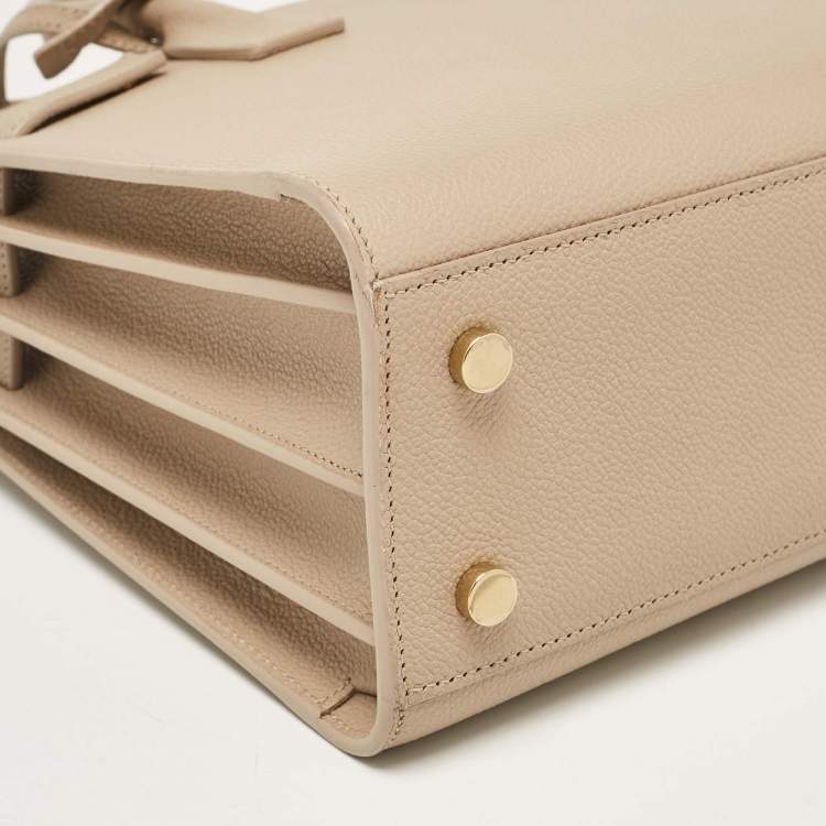 Pre Owned Saint Laurent Beige Leather Baby Classic Sac De Jour Tote