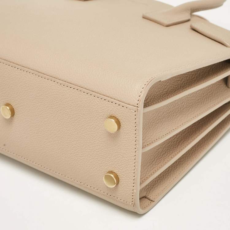 Pre Owned Saint Laurent Beige Leather Baby Classic Sac De Jour Tote