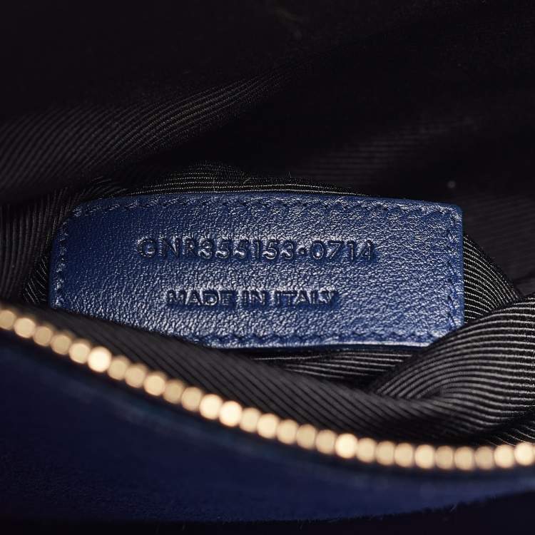 Pre Owned Saint Laurent Blue Leather Small Classic Sac De Jour Tote