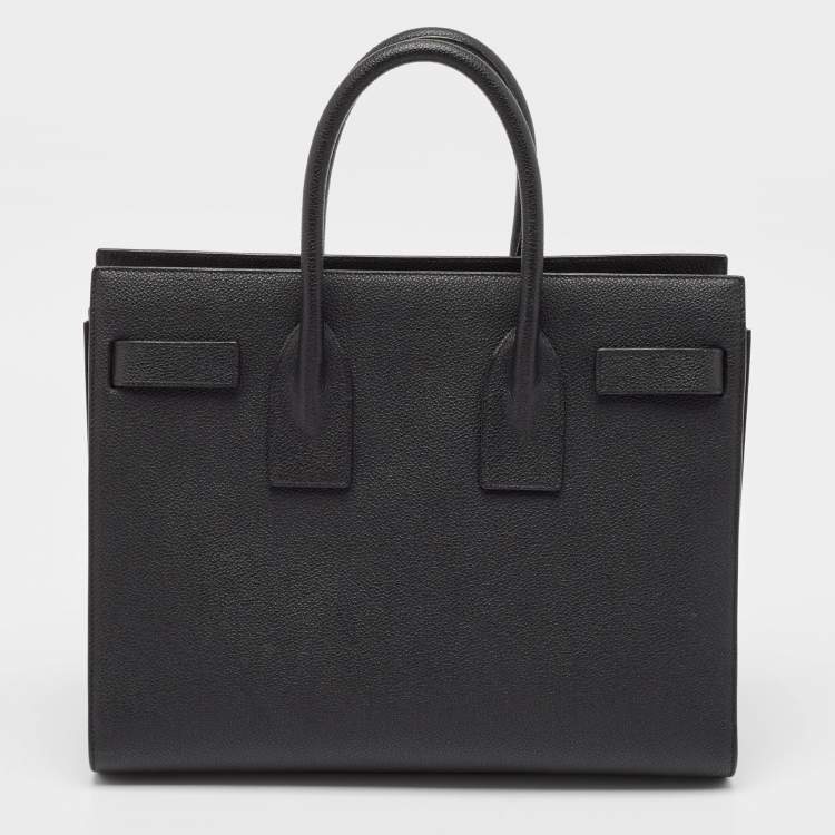 Pre Owned Saint Laurent Black Leather Small Classic Sac De Jour Tote
