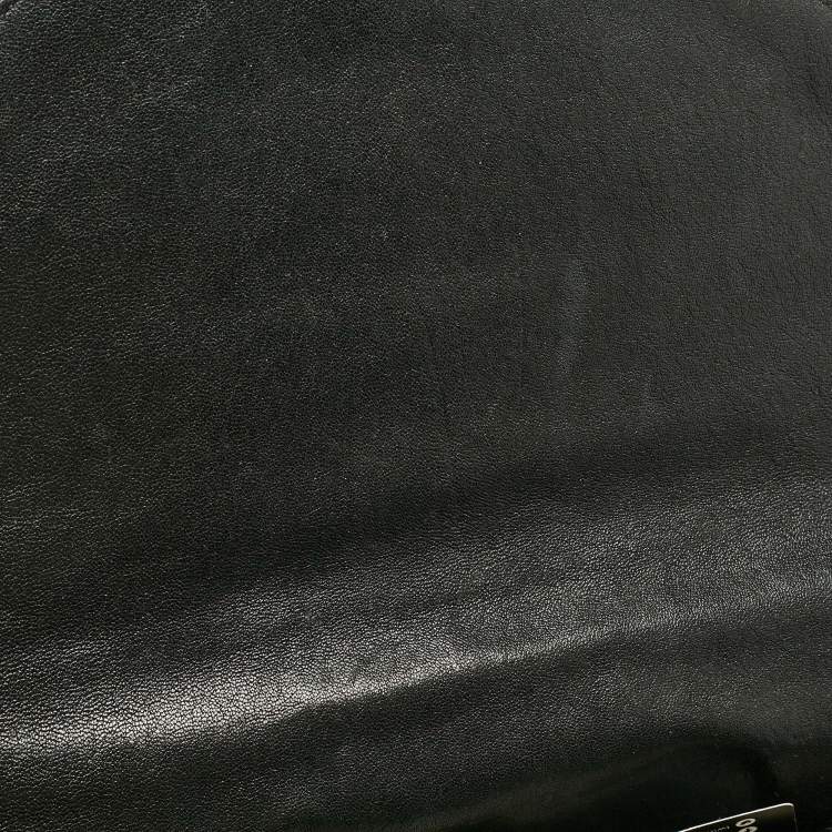 Pre Owned Saint Laurent Black Matelassé Leather Large College Top Handle Bag