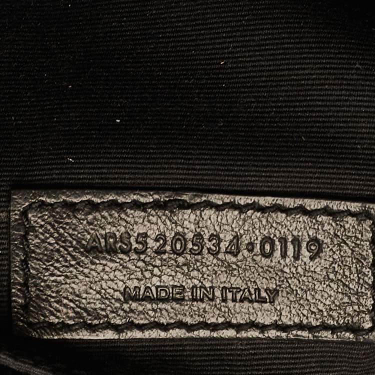 Pre Owned Saint Laurent Black Matelassé Leather Monogram Lou Camera Bag