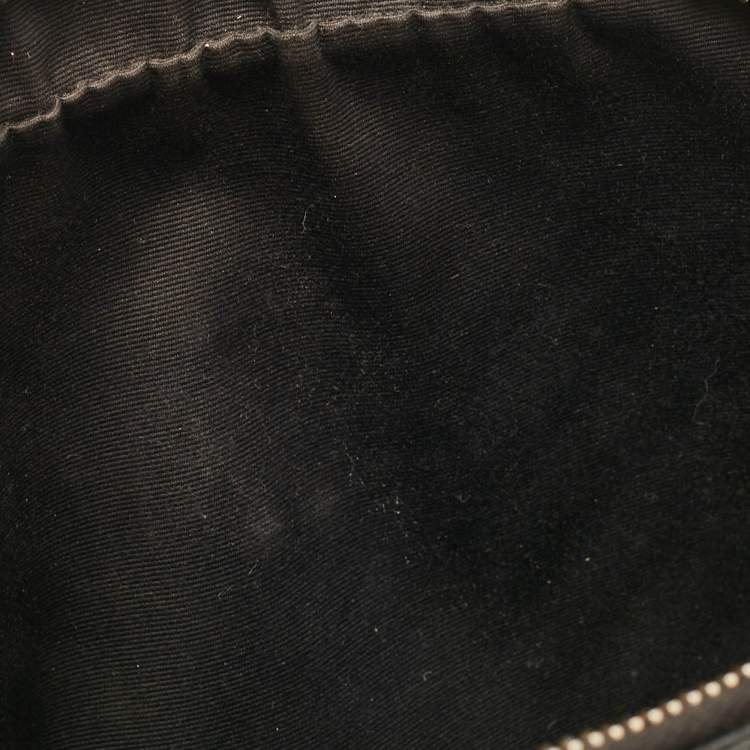 Pre Owned Saint Laurent Black Matelassé Leather Monogram Lou Camera Bag