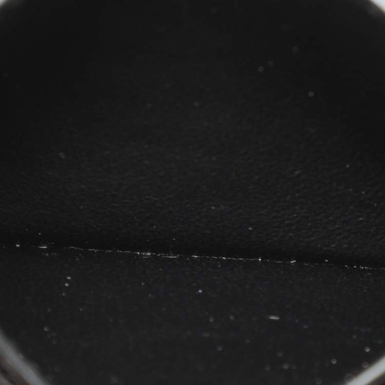 Pre Owned Saint Laurent Black Leather Logo Card Holder