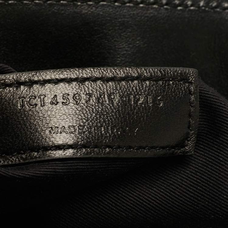 Pre Owned Saint Laurent Black Matelassé Leather Medium Loulou Shoulder Bag
