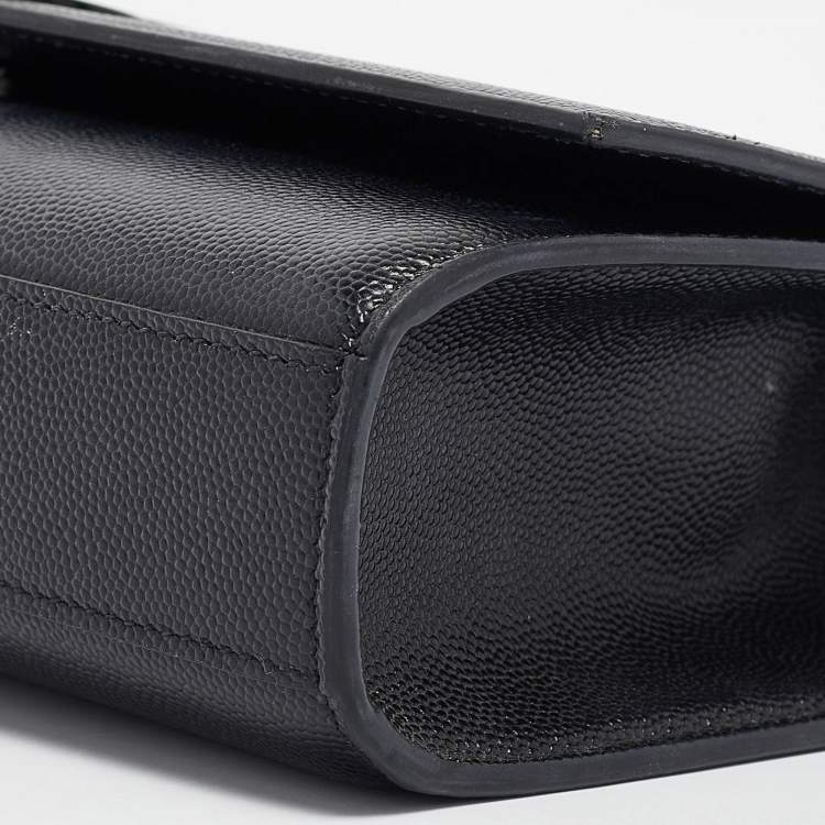 Pre Owned Saint Laurent Black Leather Medium Kate Shoulder Bag