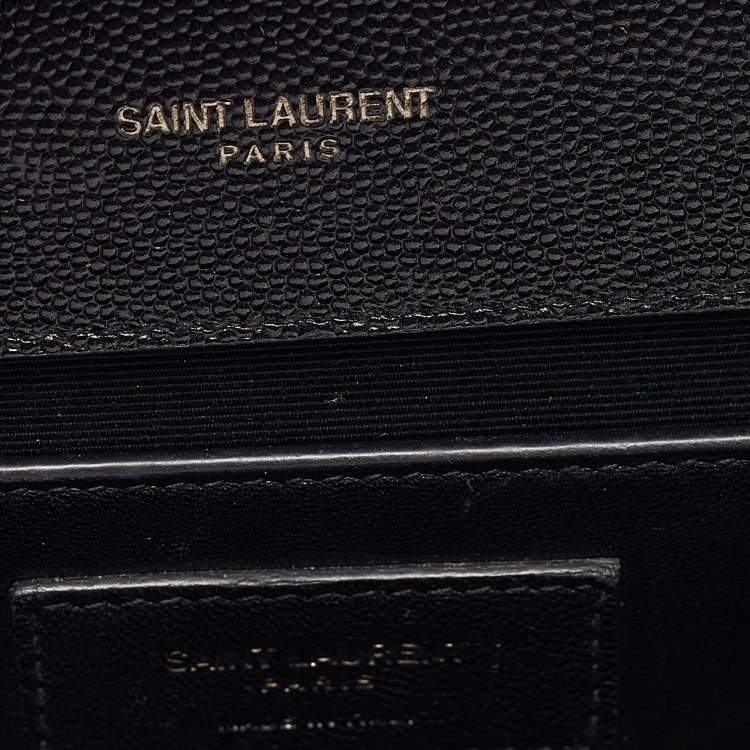 Pre Owned Saint Laurent Black Leather Medium Kate Shoulder Bag