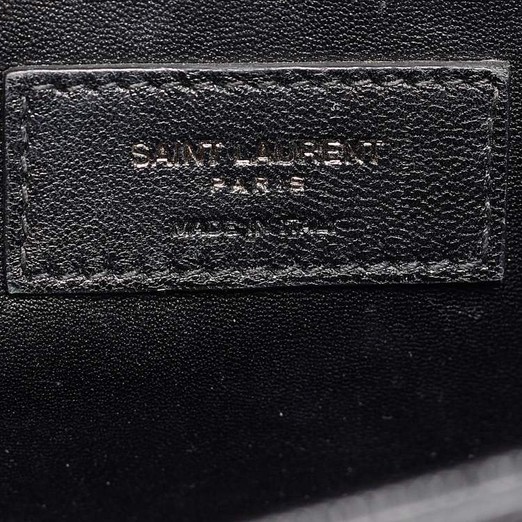 Pre Owned Saint Laurent Black Leather Medium Kate Shoulder Bag