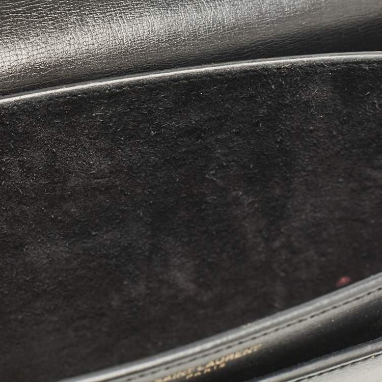 Pre Owned Saint Laurent Black Leather Medium Sunset Shoulder Bag