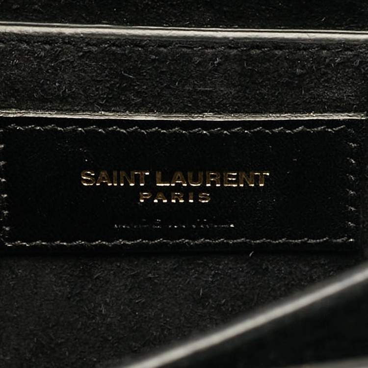 Pre Owned Saint Laurent Black Leather Medium Sunset Shoulder Bag