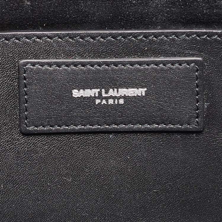Pre Owned Saint Laurent Black Leather Classic Betty Clutch
