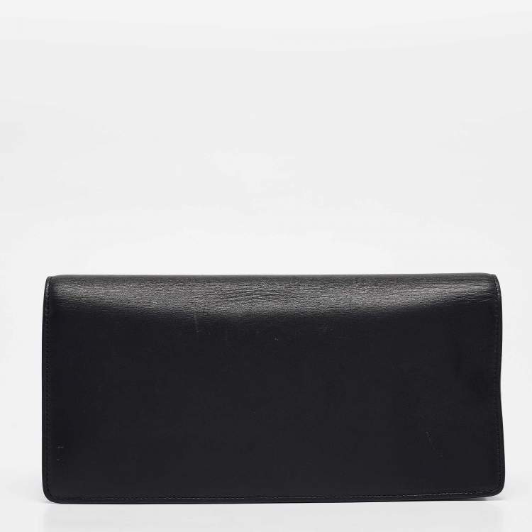 Pre Owned Saint Laurent Black Leather Classic Betty Clutch