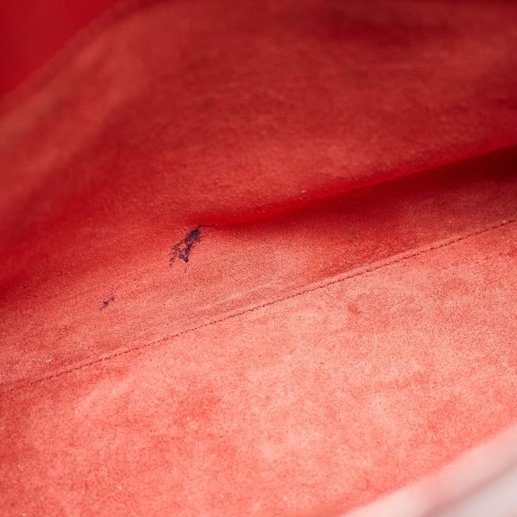 Pre Owned Saint Laurent Red Leather Nano Classic Sac De Jour Tote