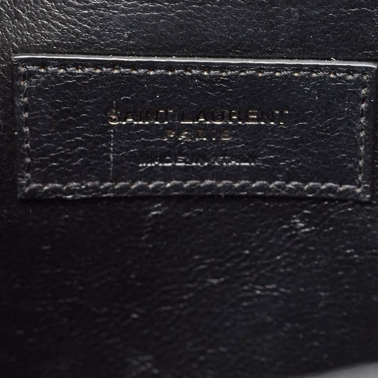 مملوكة مسبقًا Saint Laurent Black Mix Matelassé Leather Medium Envelope Chain Shoulder Bag