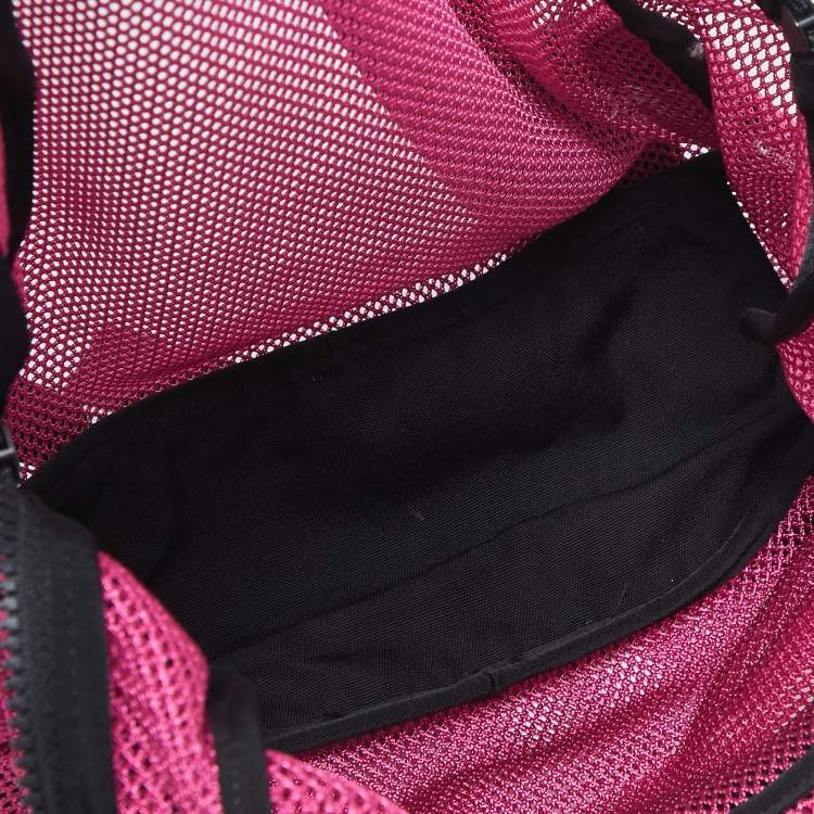 Pre Owned Saint Laurent Magenta Mesh Nylon Backpack