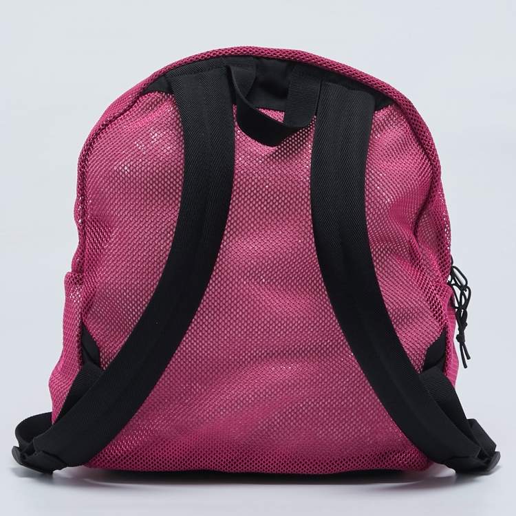 Pre Owned Saint Laurent Magenta Mesh Nylon Backpack