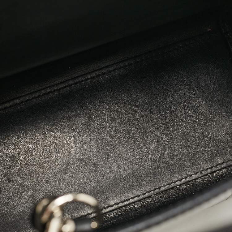 Pre Owned Saint Laurent Black Croc Embossed Leather Nano Classic Sac De Jour Tote