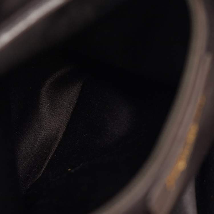 Pre Owned Saint Laurent Brown Leather Medium Rive Gauche Bag