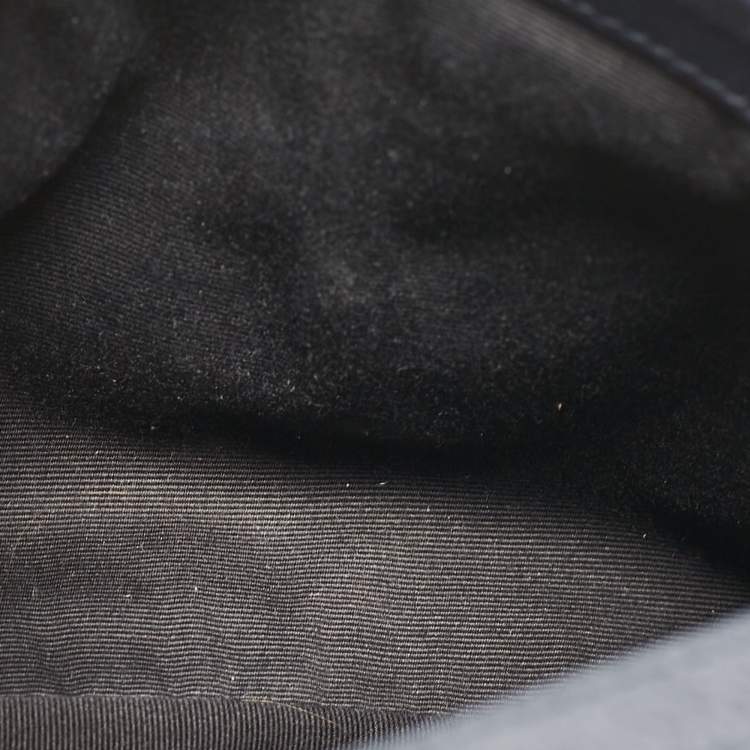Pre Owned Saint Laurent Navy Blue Matelassé Leather Baby Niki Chain Shoulder Bag
