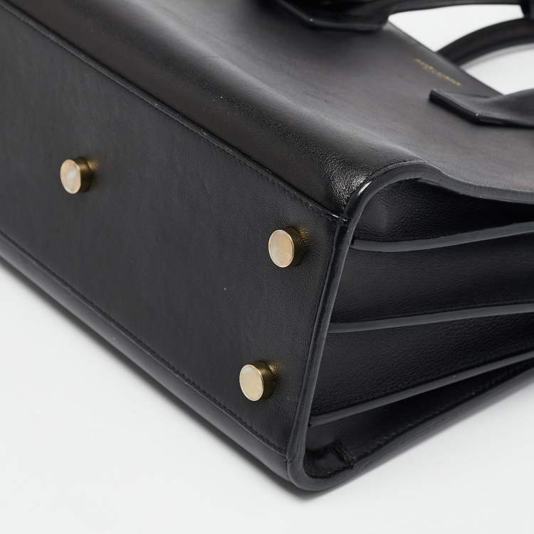 Pre Owned Saint Laurent Black Leather Baby Classic Sac De Jour Tote