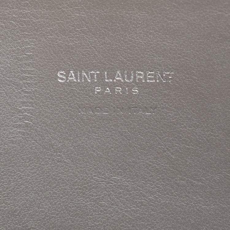 مملوكة مسبقًا Saint Laurent Grey Croc Embossed Leather Nano Classic Sac De Jour Tote