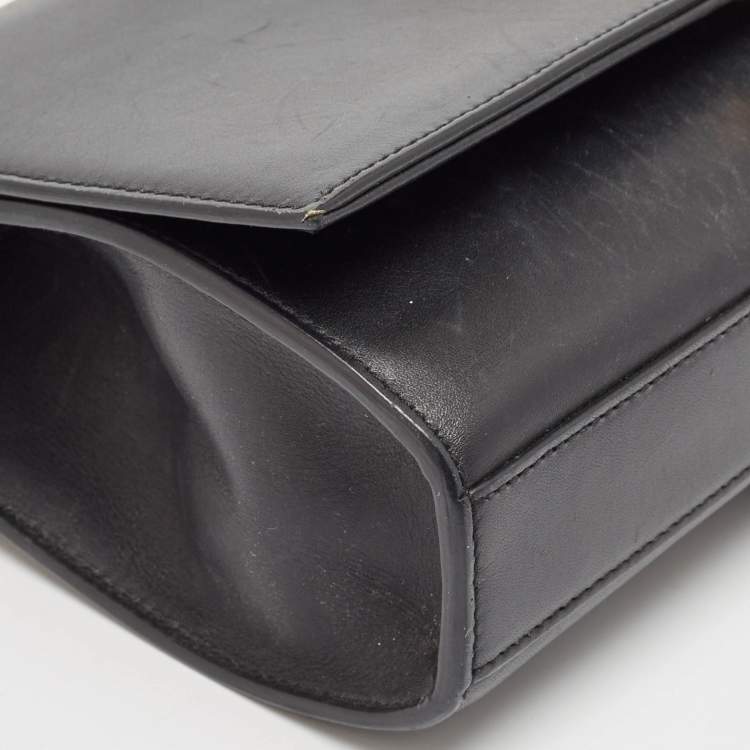 Pre Owned Saint Laurent Black Leather Medium Kate Tassel Shoulder Bag