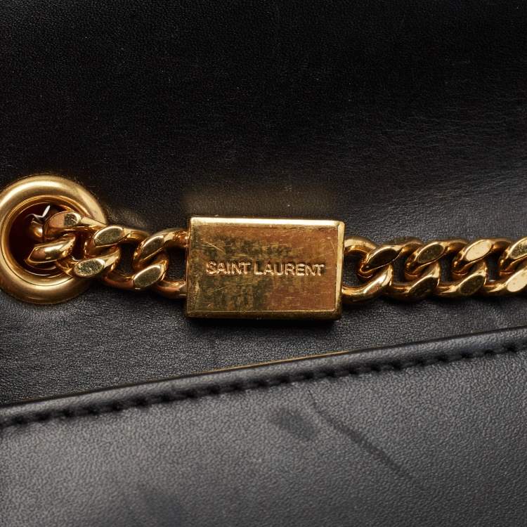 Pre Owned Saint Laurent Black Leather Medium Kate Tassel Shoulder Bag