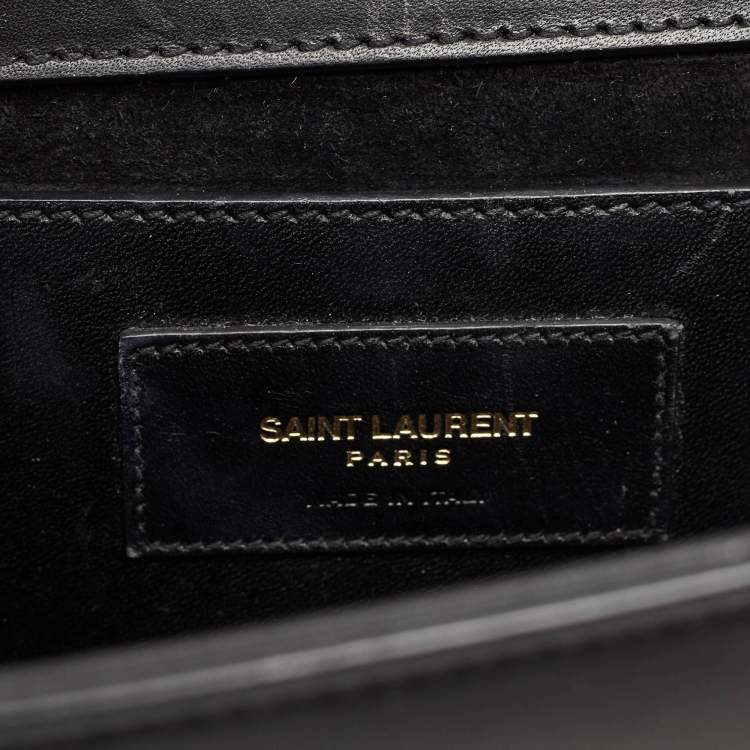 Pre Owned Saint Laurent Black Leather Medium Kate Tassel Shoulder Bag