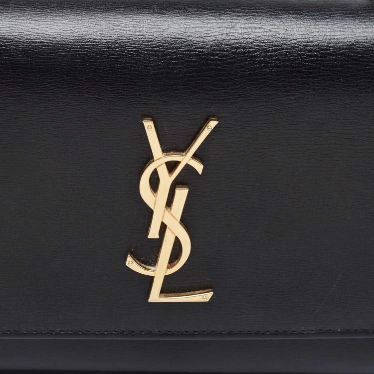Pre Owned Saint Laurent Black Leather Small Sunset Top Handle Bag