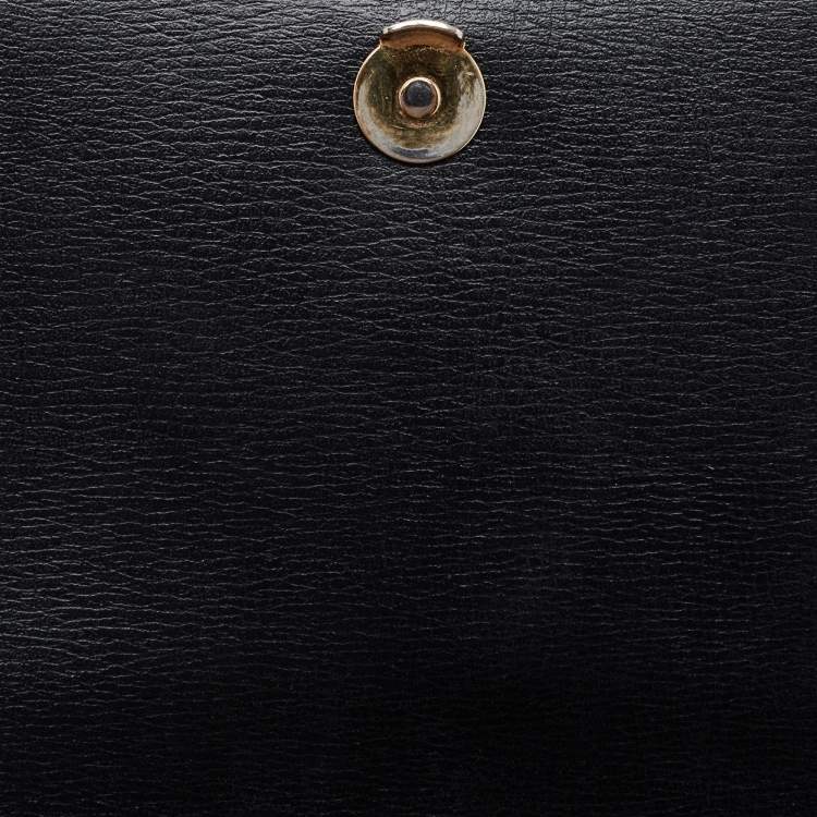 Pre Owned Saint Laurent Black Leather Small Sunset Top Handle Bag