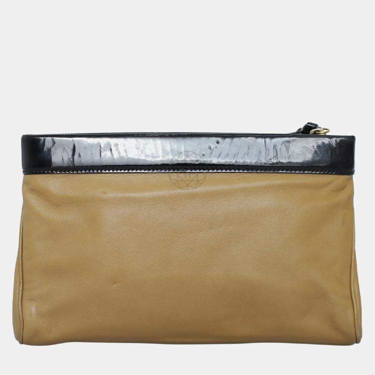Pre Owned Saint Laurent Mix Patent Leather Clutch